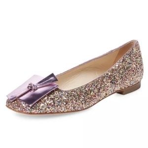 Frances Valentine Olivia Glitter Flats Size 7.5